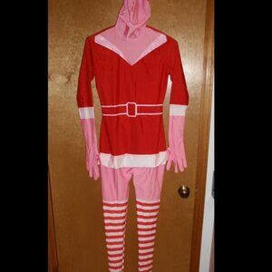 2nd Skin Jovie Elf Sexy Mrs. Claus Bodysuit Halloween Costume Morphsuit Zentai